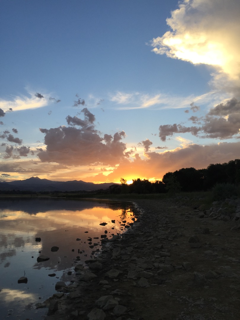 Sunset by the lake