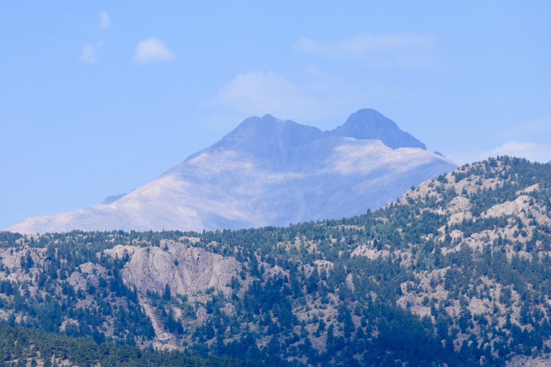 Mt. Meeker and Longs Peak through the haze