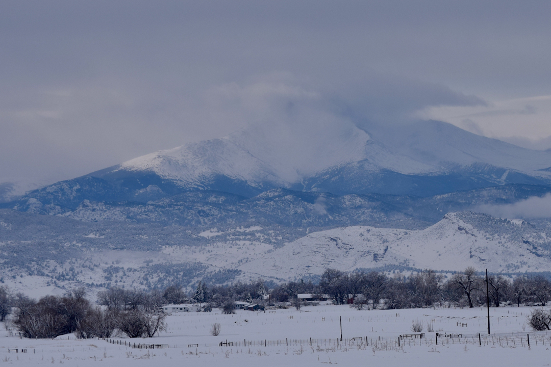 Majestic mountain snow