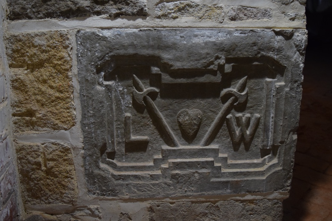 Corner stone of the original house at Mount Vernon