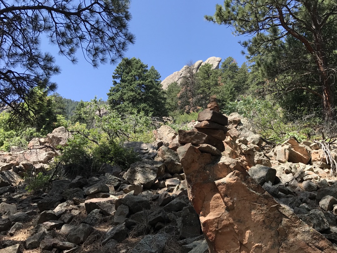 Cairn and Flatiron along Royal Arch trail