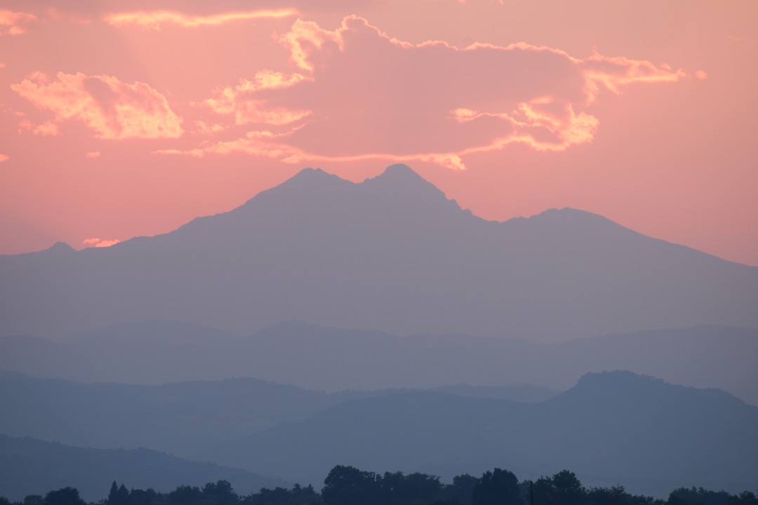 Pink and blue sunset