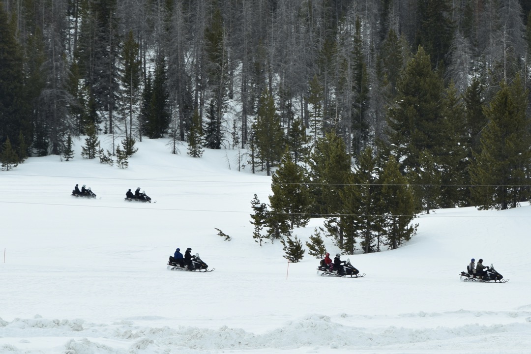 Snowmobilers on Rabbit Ears Pass