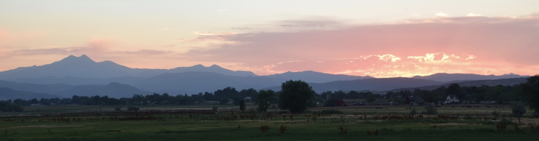 Wildfires create a dramatic sunset along the Front Range