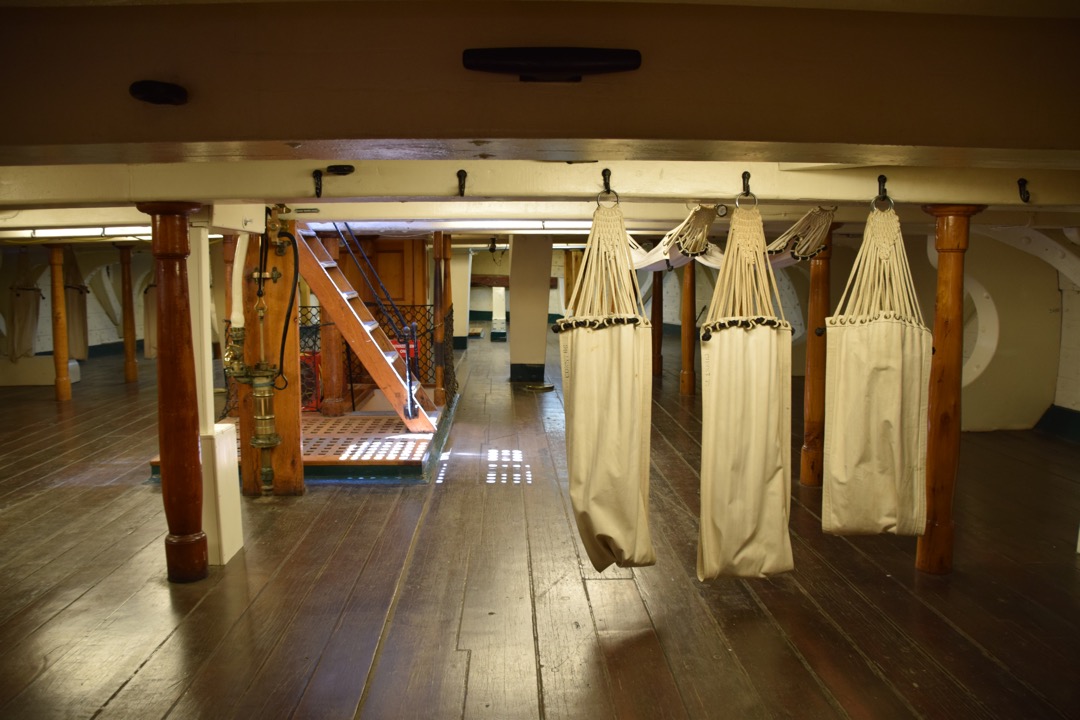 Berth deck hammocks, USS Constitution