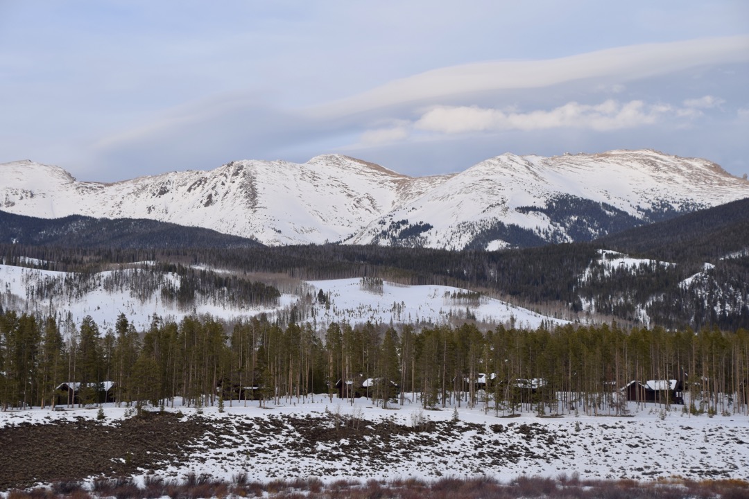 A view from Devil's Thumb Ranch in Fraser, CO