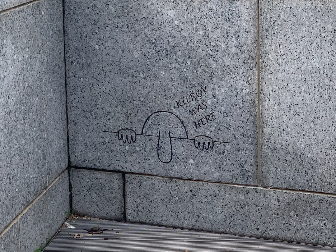 Kilroy at the WWII memorial