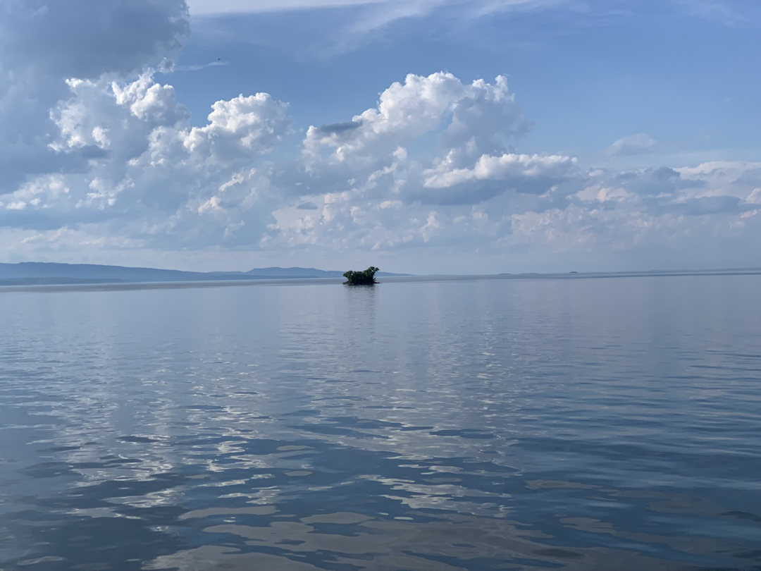 Lonely island on Lake Champlain