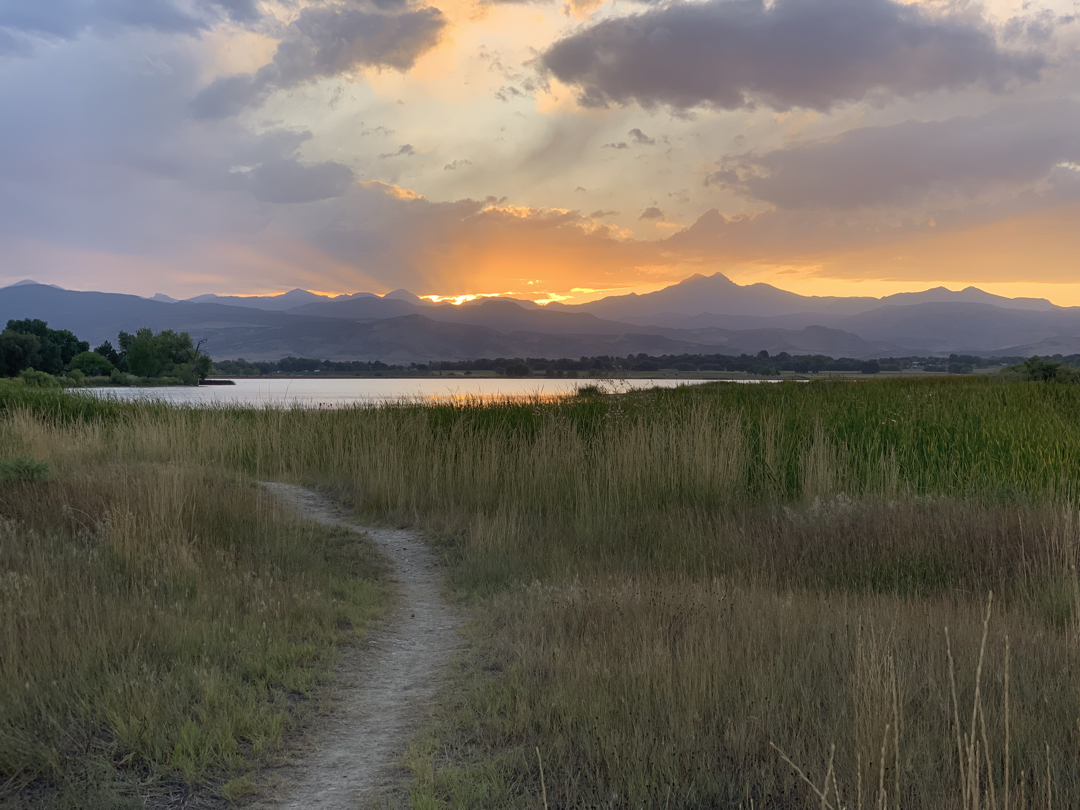 Beautiful sunset behind the Front Range