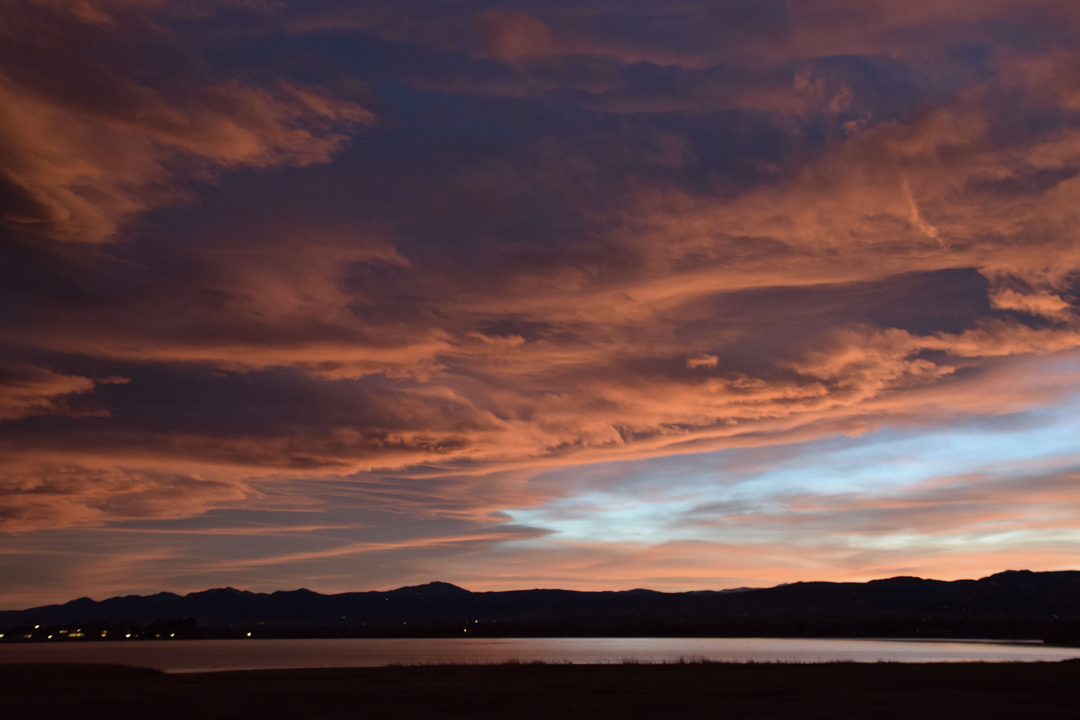 Dramatic sunset over McIntosh Lake