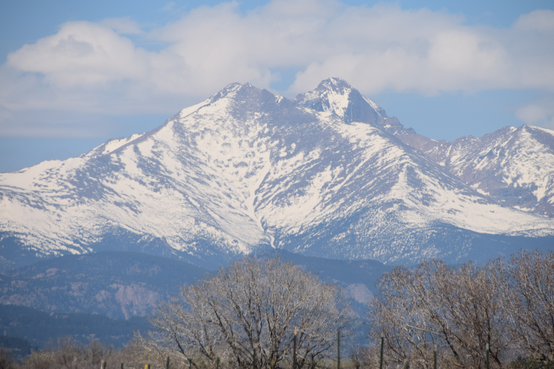 Hazy Mount Meeker and Longs Peak