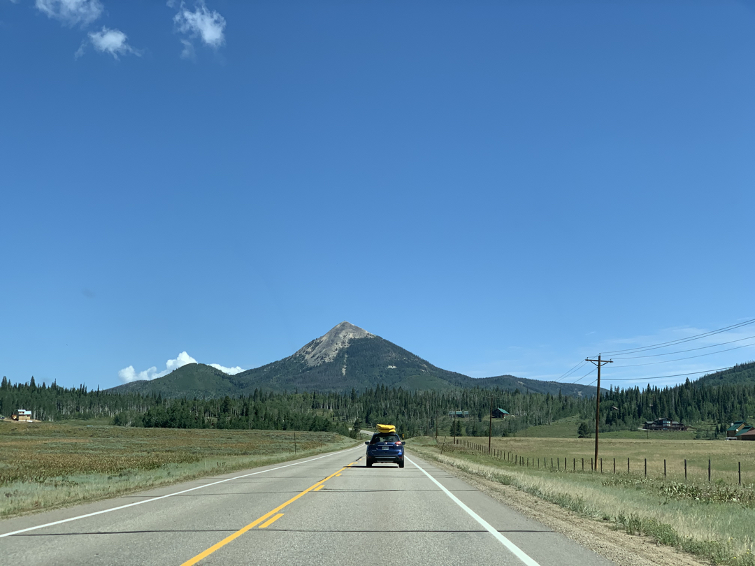 Hahns Peak from the highway in Routt County, CO