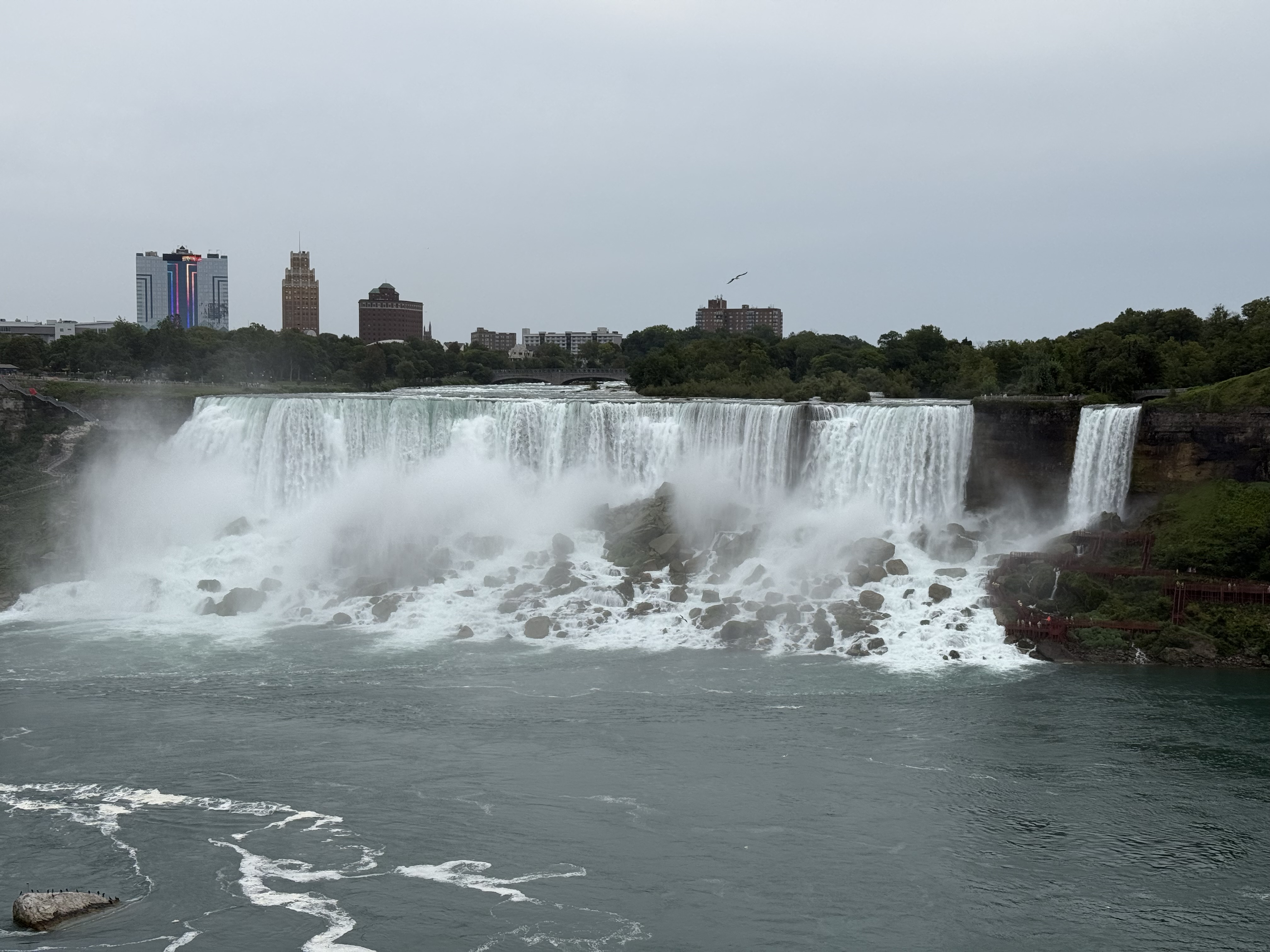 American and Bridal Falls from Canada