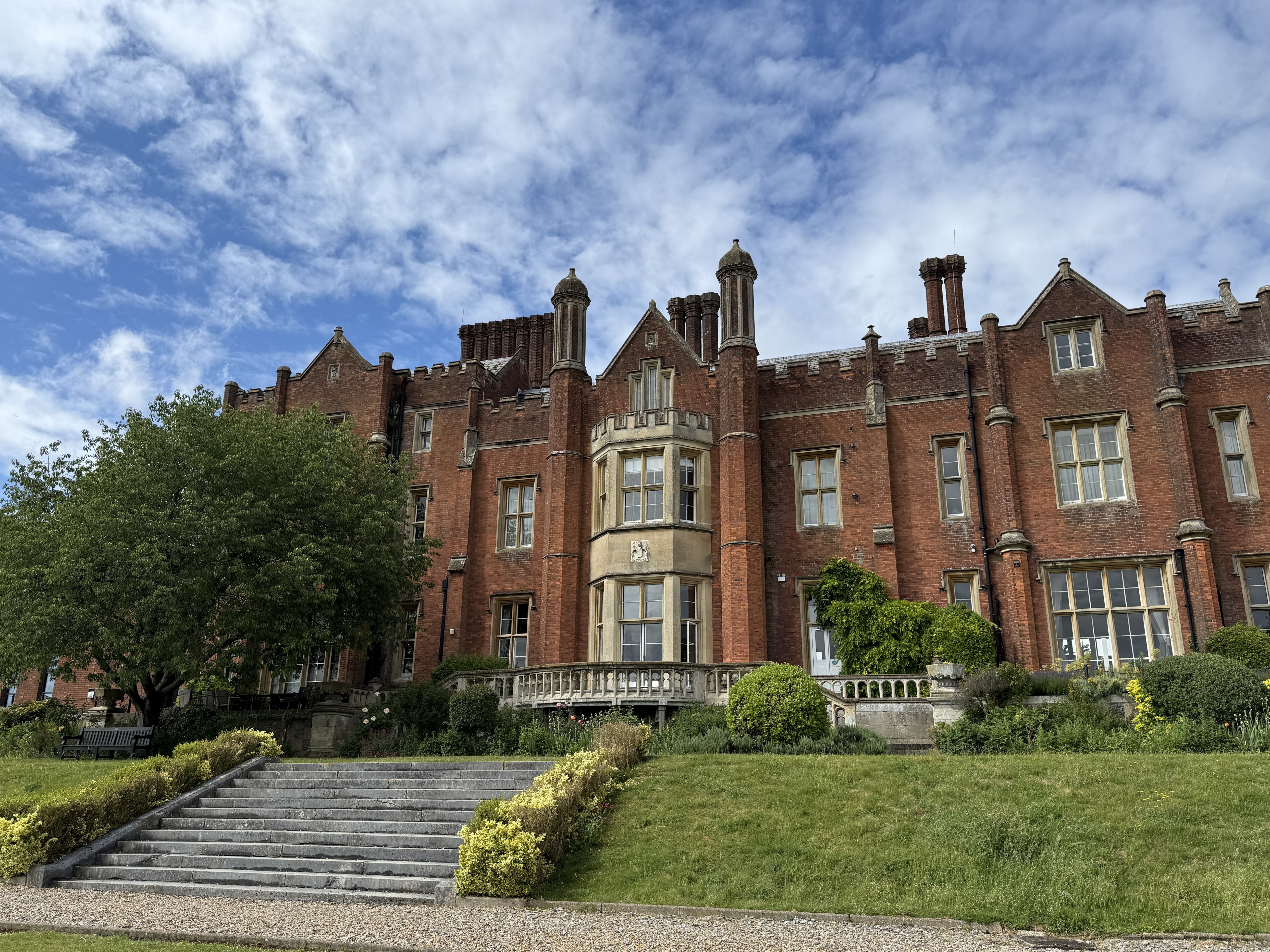 Back patio of the estate