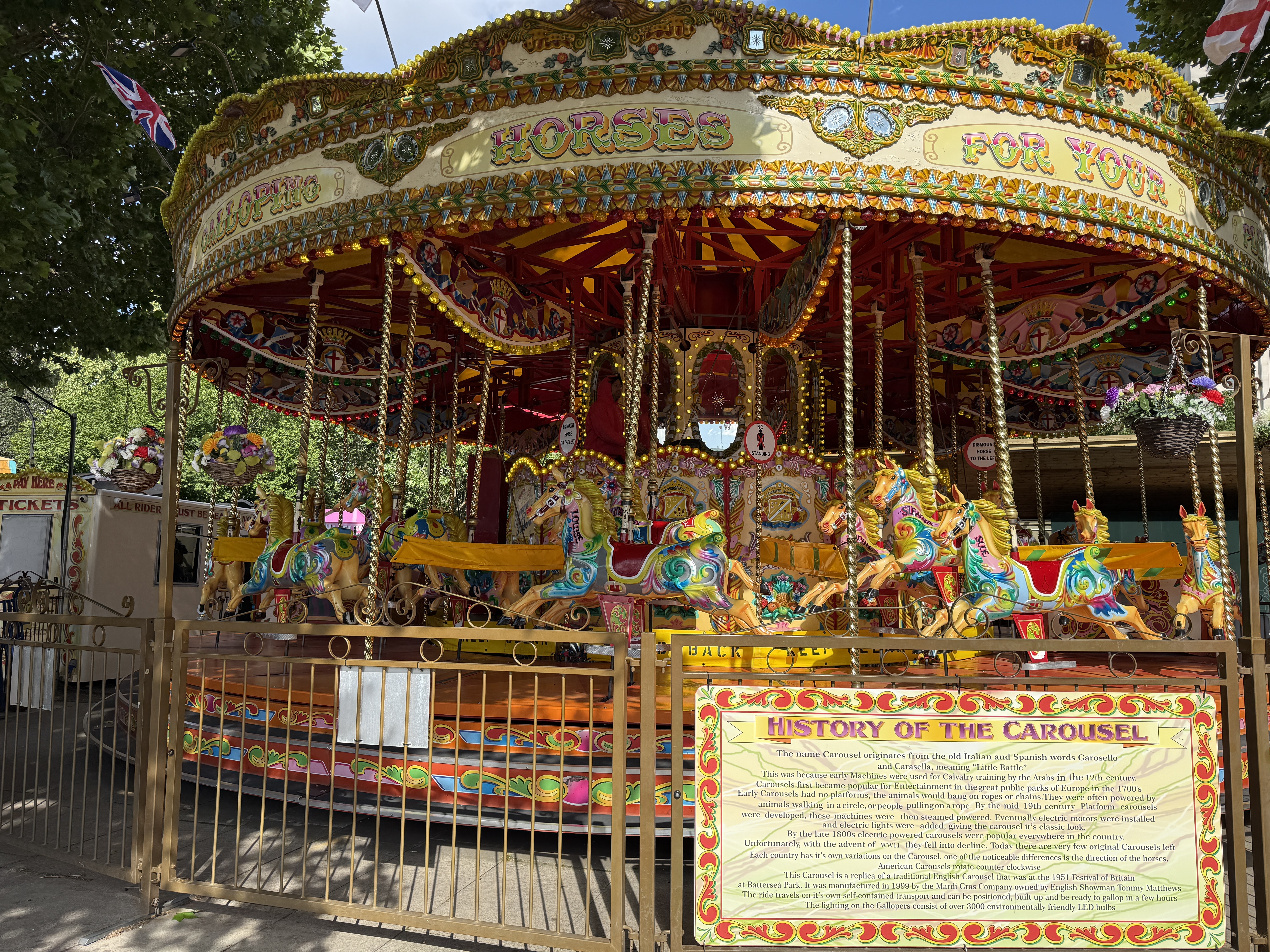 The Golden Carousel on The Queen's Walk