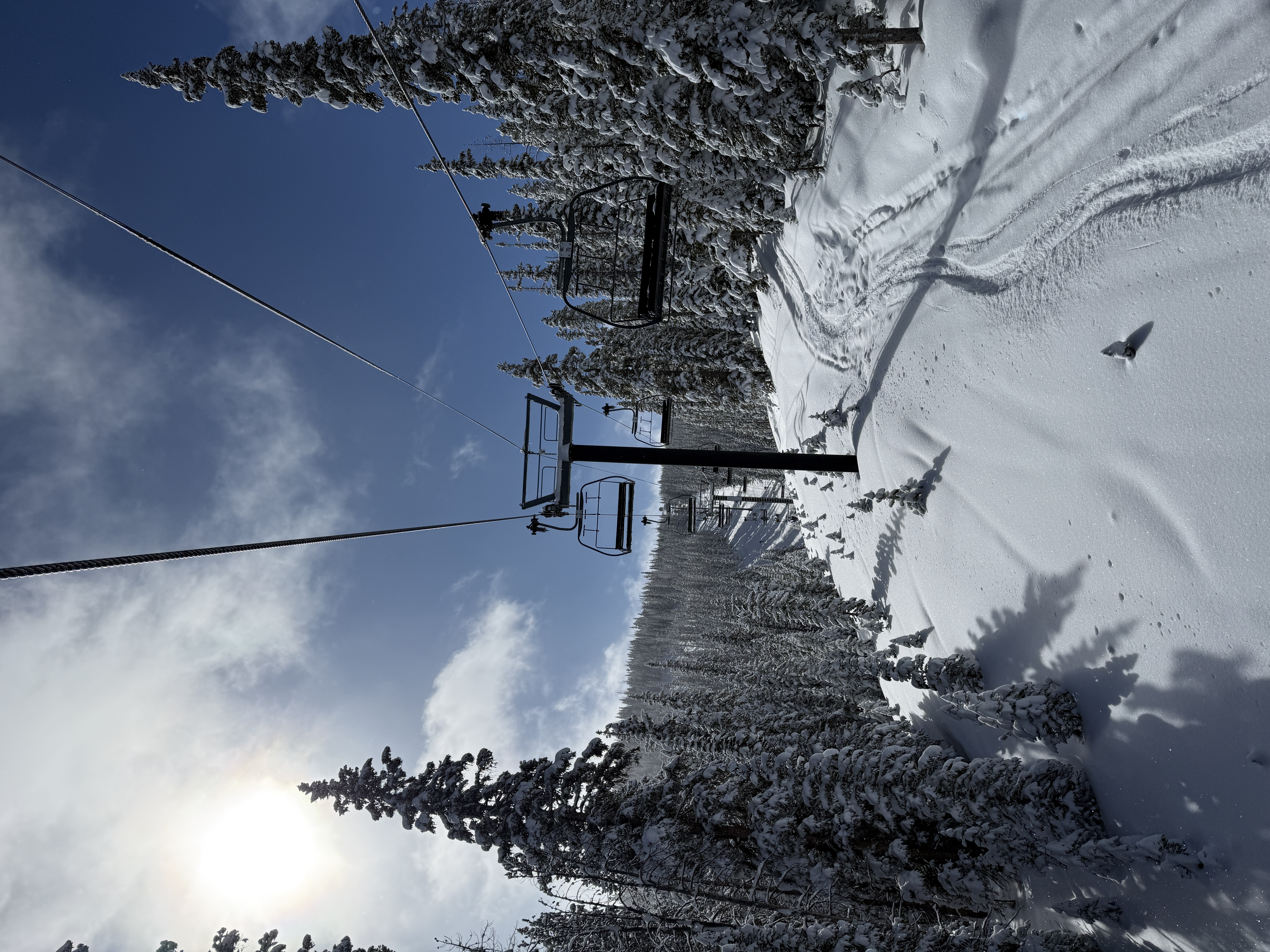 Finally snow on the slopes at Winter Park