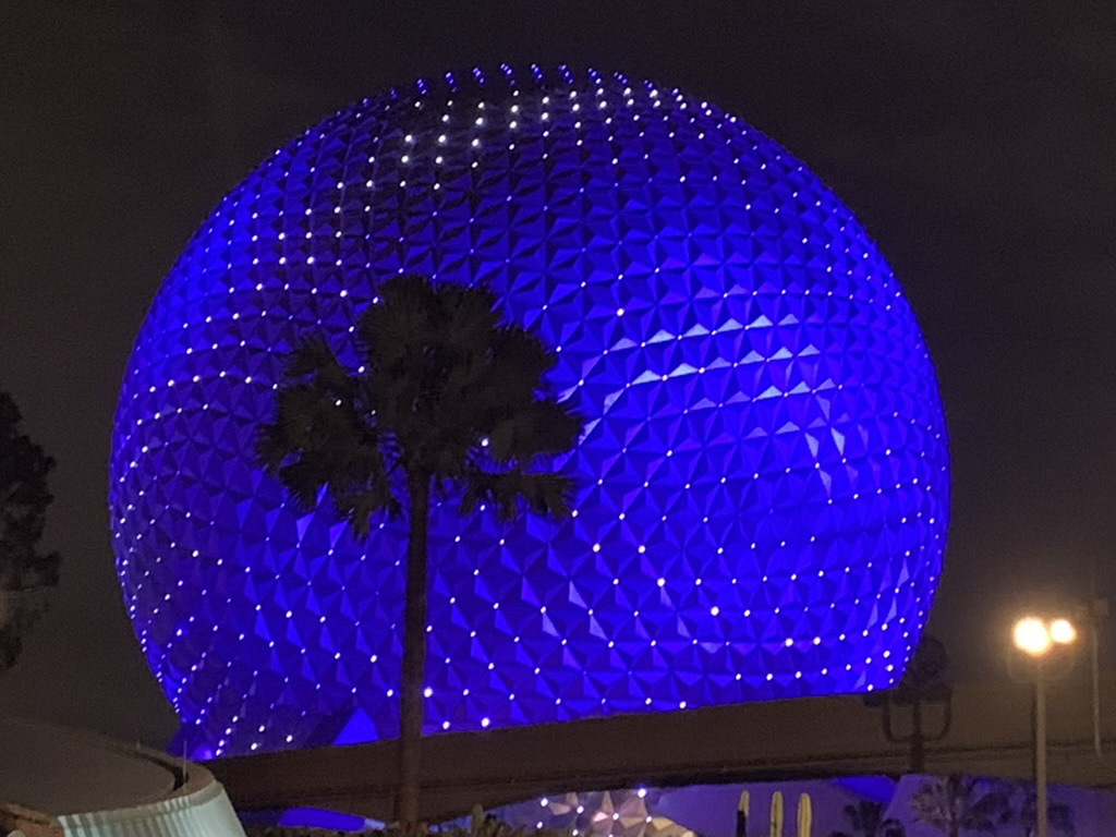 Spaceship Earth in blue