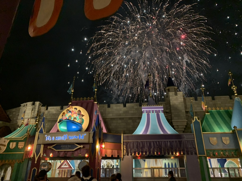 Fireworks over It's a Small World
