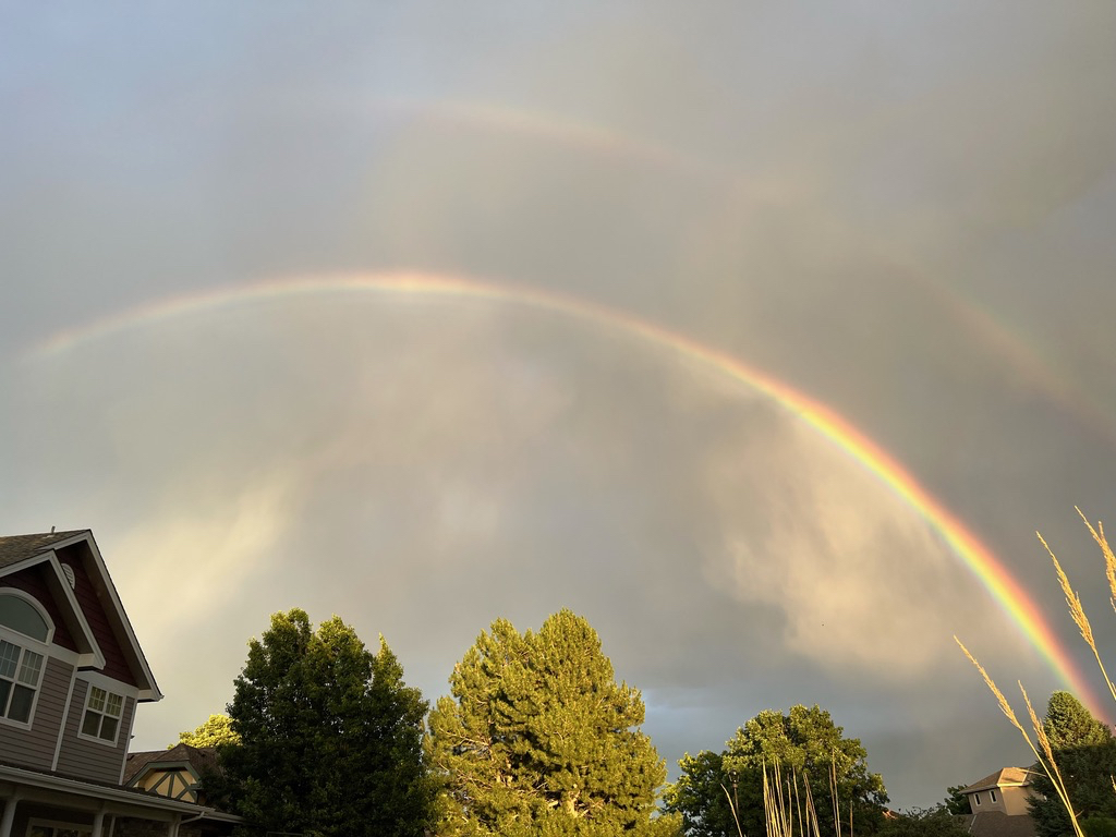 Dramatic double rainbow