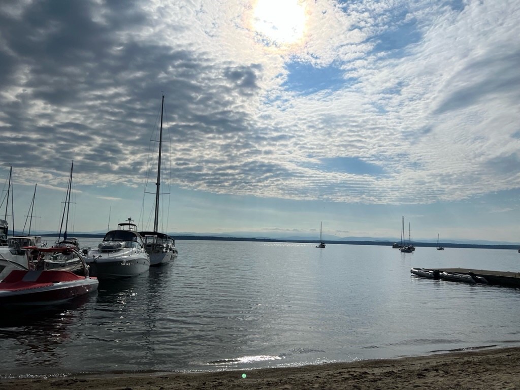 Morning clouds at Westport Marina
