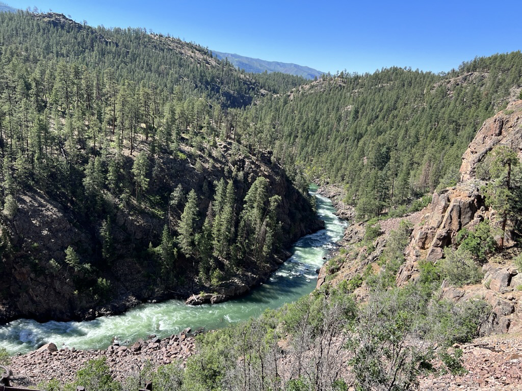 The Animas River from the High Line bridge on the Durango & Silverton Narrow Gauge Railroad