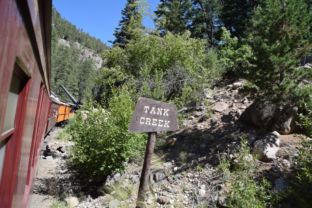 Tank Creek along the narrow gauge