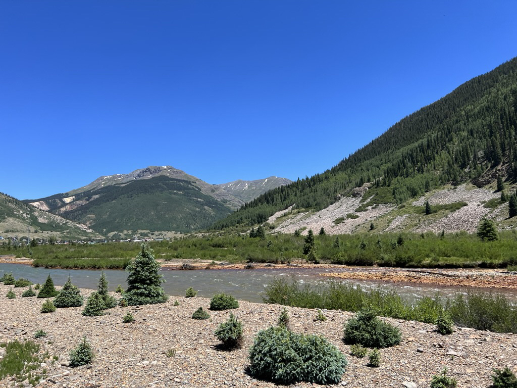 Silverton in the distance