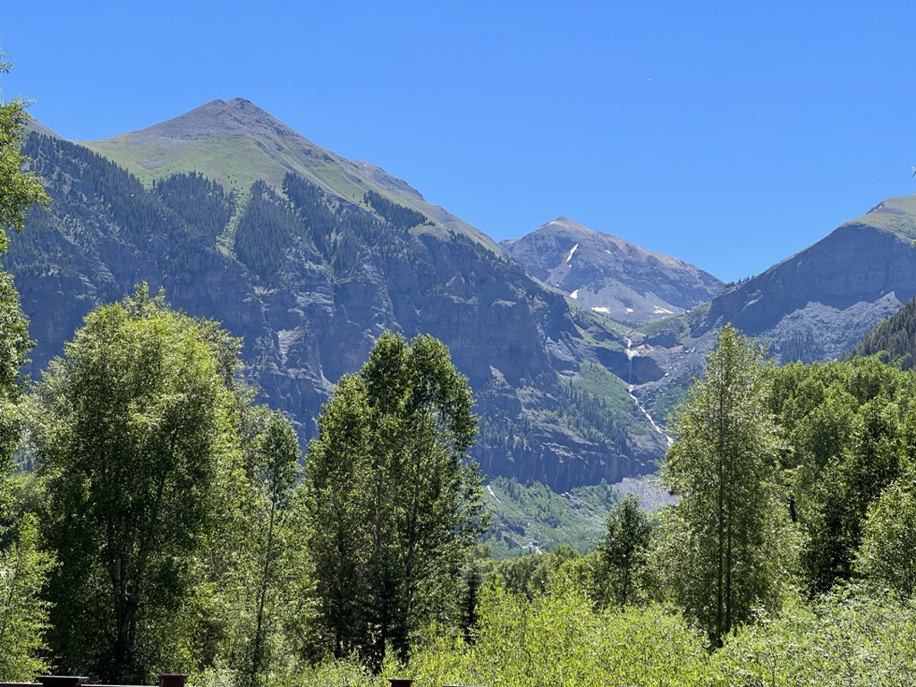 The San Juan mountains as seen from Telluride, CO