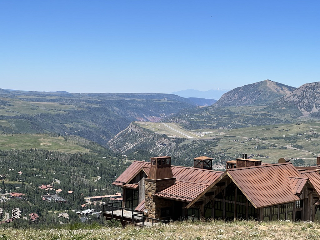 View of the Telluride airport from San Sophia Station