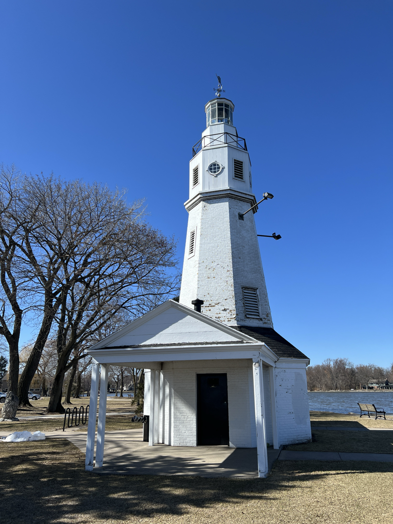 Kimberly Point Lighthouse in Neenah, WI, on Lake Winnebagp
