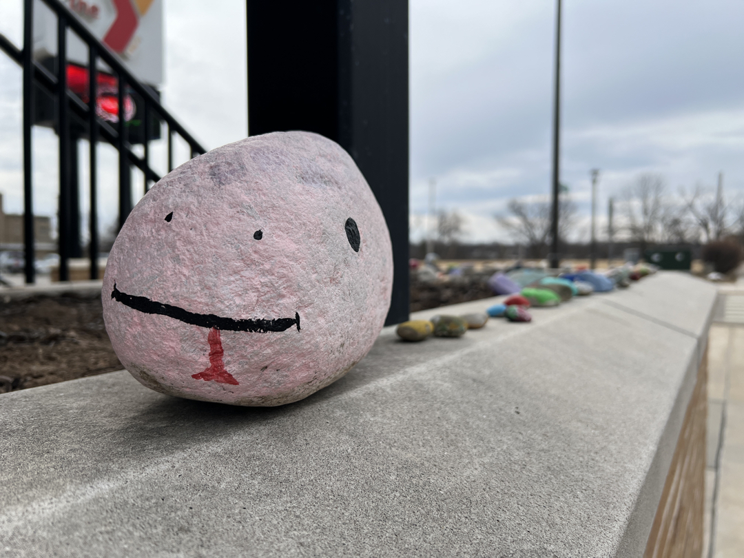 Painted rocks at the Appleton YMCA
