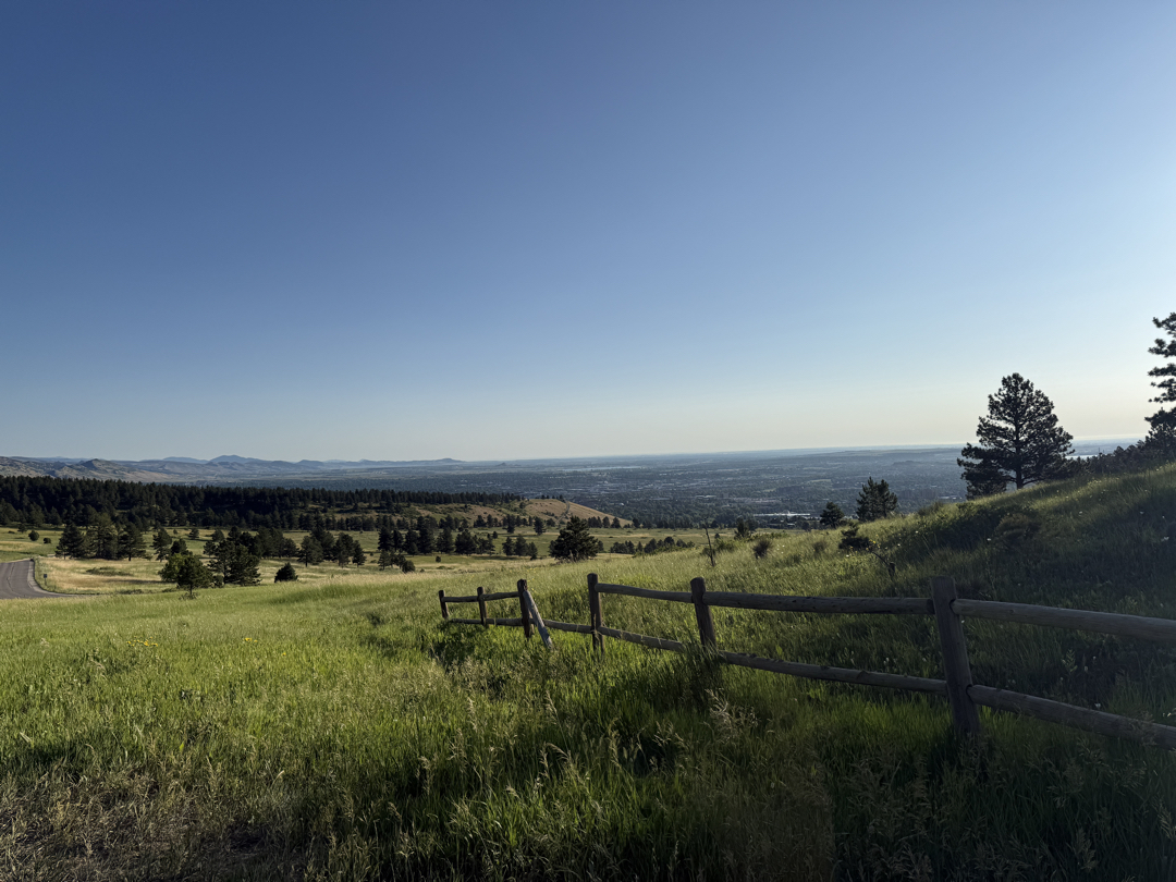 Looking north from the NCAR Trail in Boulder