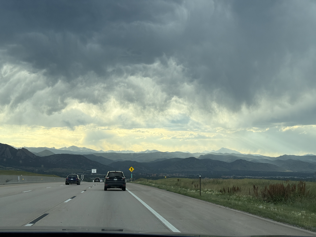 Dramatic sky heading into Boulder