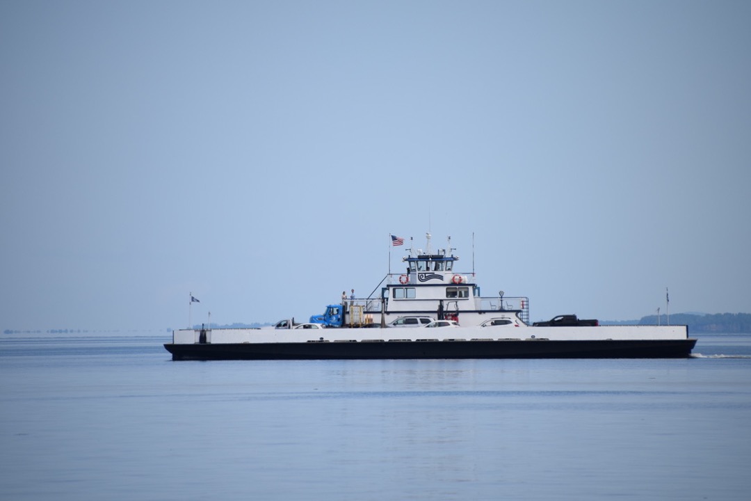 Passing another ferry on Lake Champlain