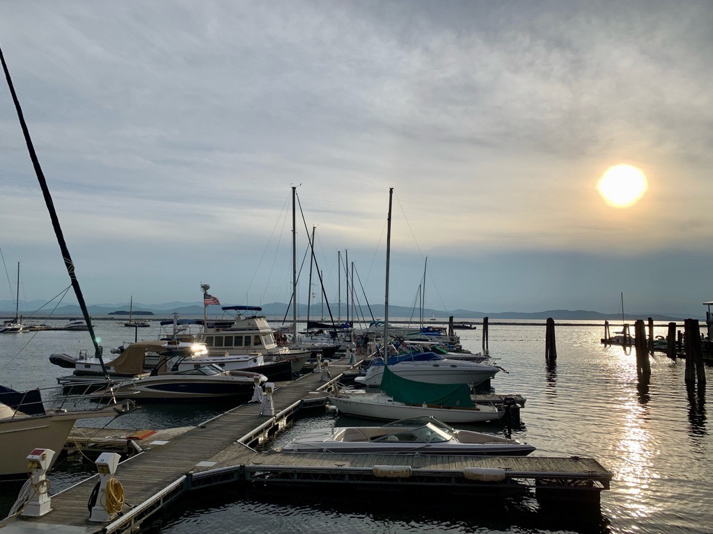 Sunset over Lake Champlain